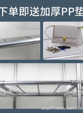 AL101366#简易布衣柜卧简室家用结实全耐用封加闭防尘挂衣橱钢架