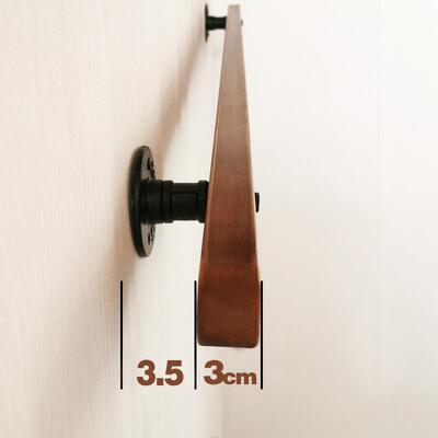 楼梯手实木杆铁艺室内靠墙楼EYV梯扶栏家走廊用防滑扶手尺寸可