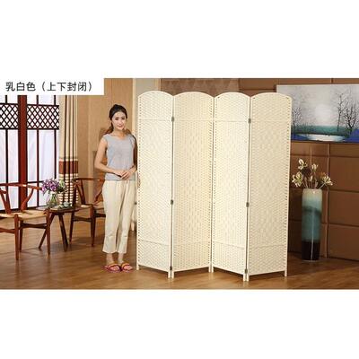 草编屏12760风藤编实折屏全隔木断玄关试衣间封闭时易尚办公屏风