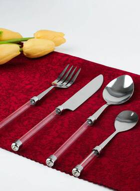 30OH13279子4不锈钢勺套子筷子叉餐具套户外三件装便携式餐具