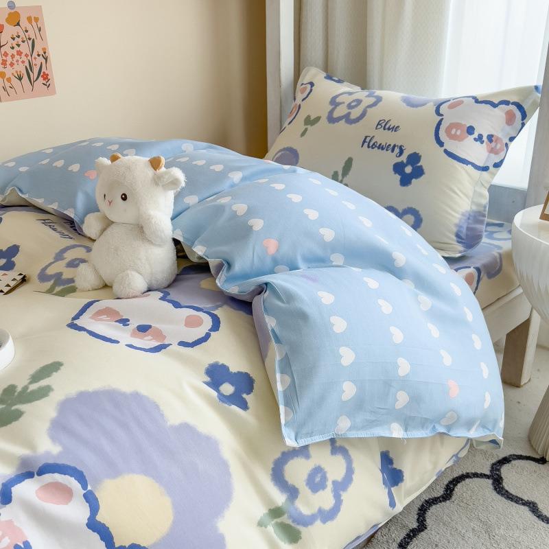 22HSM04新全棉印花宿舍床上下铺学生三件套床单被套床上款用品秋