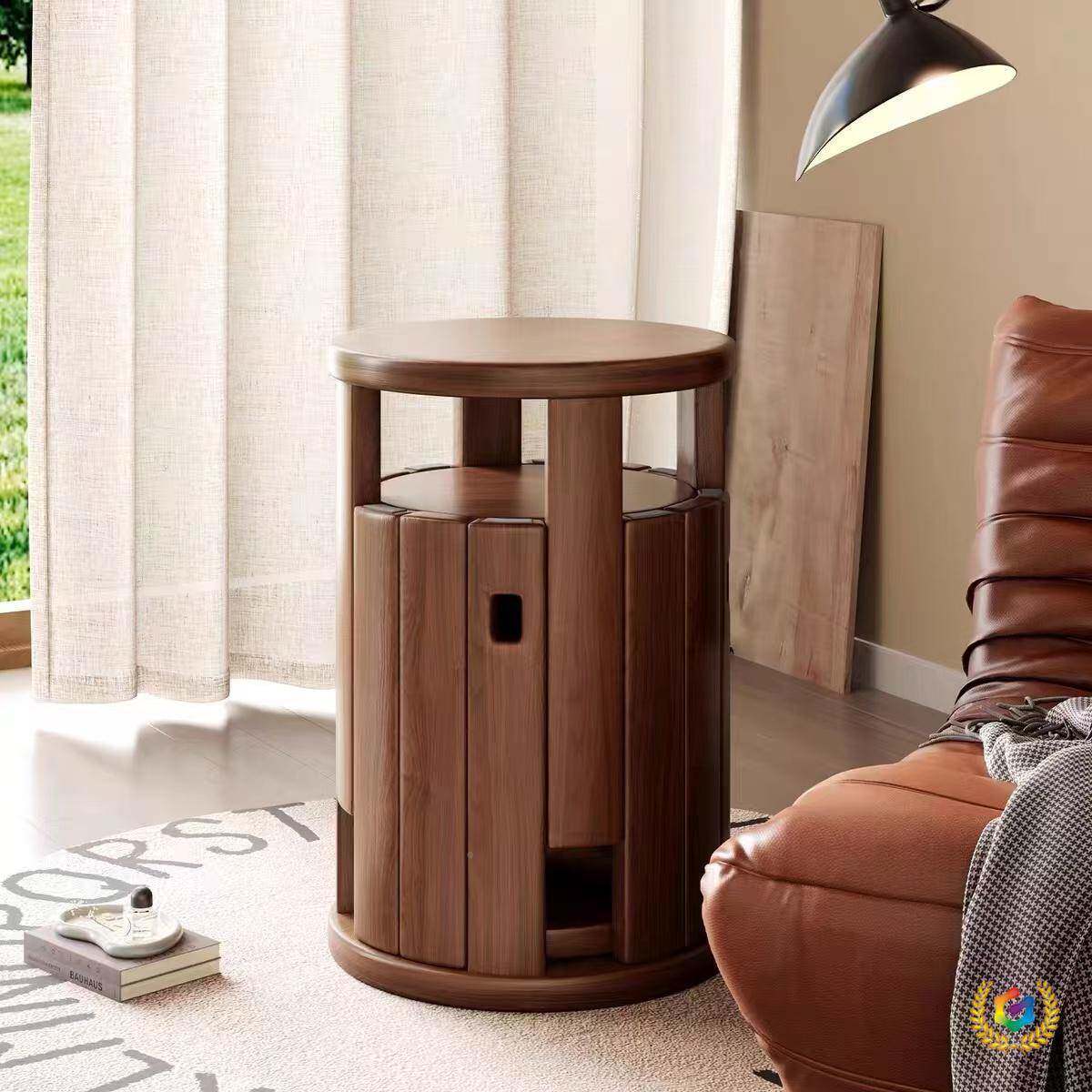 工厂销直可移动F$px}h(x高圆凳可木叠放板凳家用餐厅茶叠几收纳组