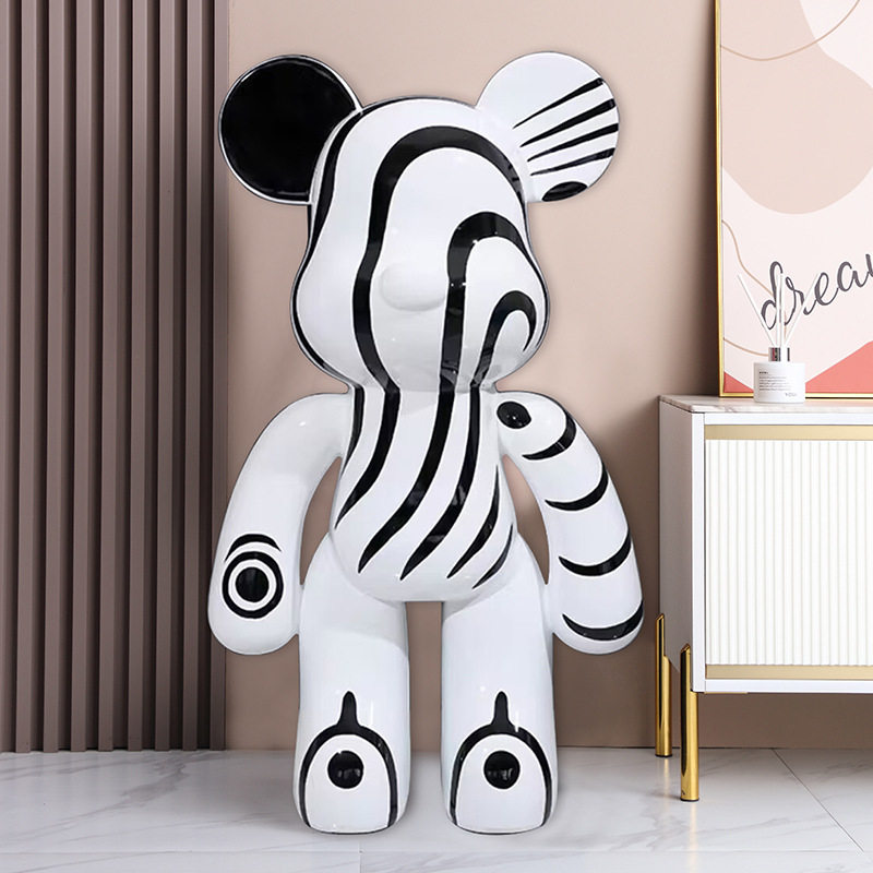 卡通网红熊落地大摆件客厅轻奢装饰品酒店服装店样板间网红款软装