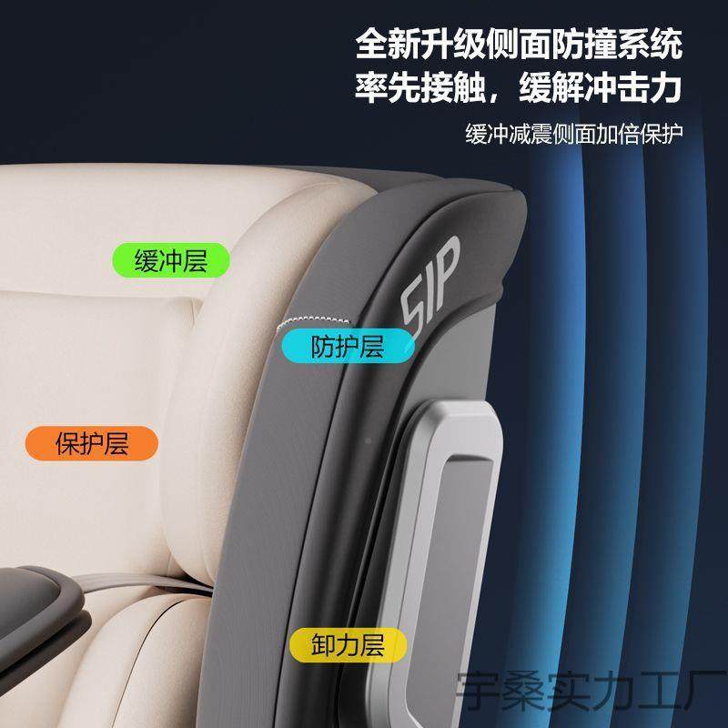 宝儿童安全座椅汽车用-岁51469宝携婴儿车载便度旋转式可躺