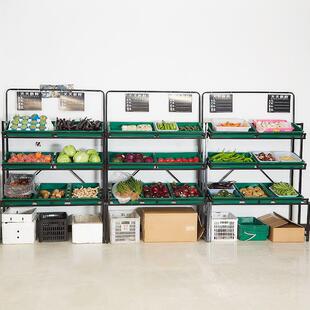 超市蔬菜货架水果架生鲜架水果店卖架子摆72758菜摊多层蔬子货菜