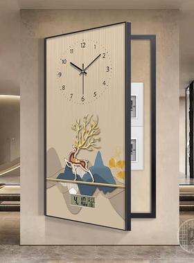 新中式款大17757尺寸电表箱装饰画遮挡电闸盒竖总电关子万年开历