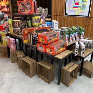 超市钢木中岛水文具店架专用流货架书店笔台展示架货柜收纳732商