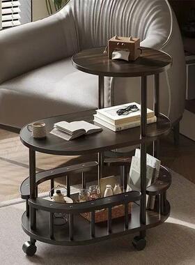 移动带轮可置边物架多层几收纳架客厅家用移动AL102240茶几轻奢感