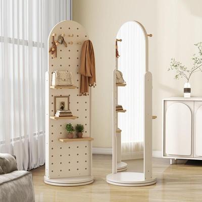 架全身镜洞板可旋转衣镜家用衣帽镜穿子置物架落洞ZFA地镜女生试