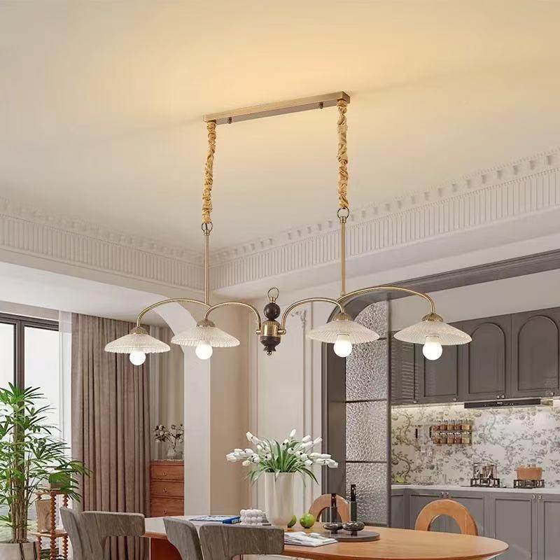 复古美式乡村法式中古客厅卧吊灯餐厅长条灯胡724桃室木色玻吊璃,家装灯饰光源,智能吊灯,淘宝优惠券,粉丝福利购,淘宝优惠卷