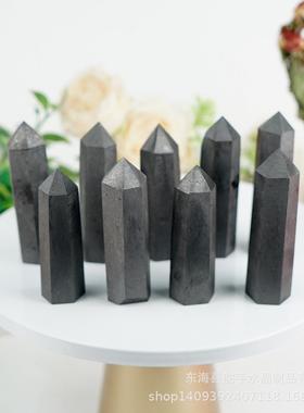热销次打石墨柱单尖六棱石42048柱切割磨原摆件家居客厅办公室水