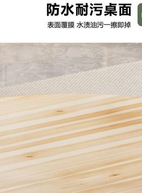 加厚木桌宴席宴会家用圆桌实商用餐餐厅酒店杉木可圆83853折叠圆