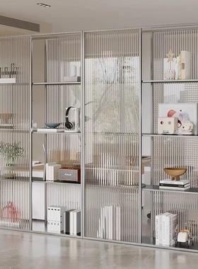 公办书室屏风置隔断架36818物架现代客厅可移动装饰玻璃屏风隔断