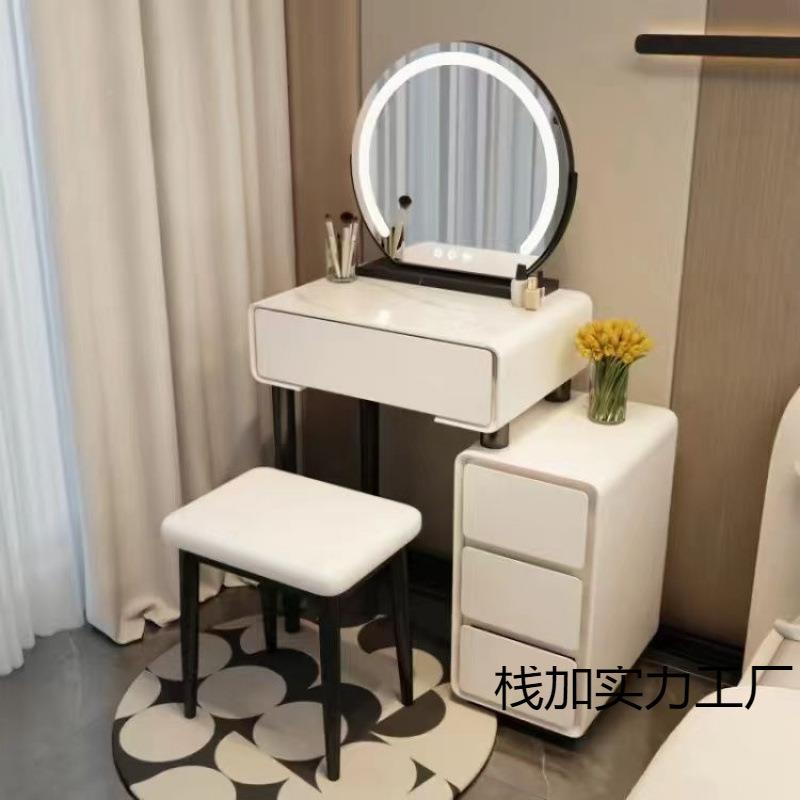 20代23新款室化梳妆台床头柜真岩YPN板一体化妆桌现简约卧小户型