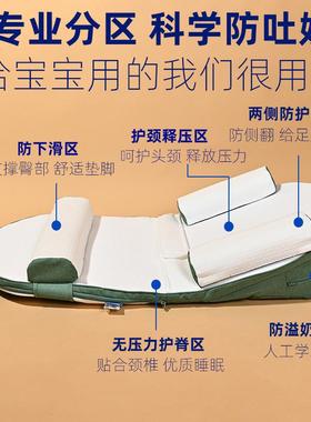 叠防吐奶坡枕婴儿可折床中床新OVQ生儿宝宝防喂奶护脊椎斜溢奶呛