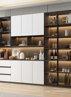 实餐边柜靠BX04S322墙一体高柜家用茶水柜木高档酒柜客厅收纳轻储