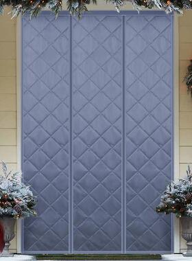 冬免保季棉门帘打孔断帘家用挡风隔防寒64409暖加厚磁吸两开三片