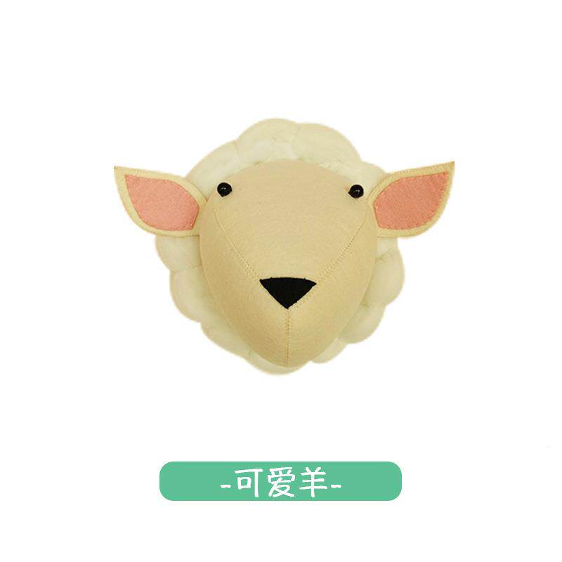 厂家壁立体物头饰挂饰儿童房墙动面CDM客厅饰毛毡动物头造墙型壁