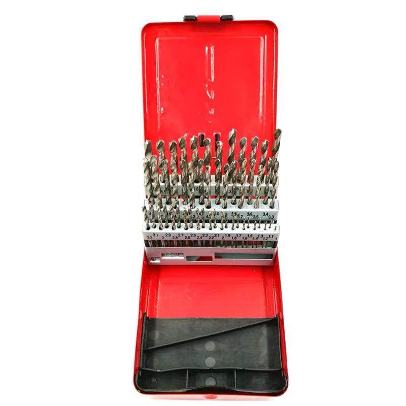 直麻花钻头HSS木工铝柄材塑5料开孔白钢装钻头钻咀套QNU1-6mm1件