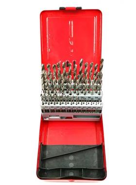 直麻花钻头HSS木工铝柄材塑5料开孔白钢装钻头钻咀套QNU1-6mm1件