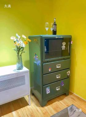式复古铁皮柜金属屉柜餐抽边日柜收52921纳柜网红ultond整装其他