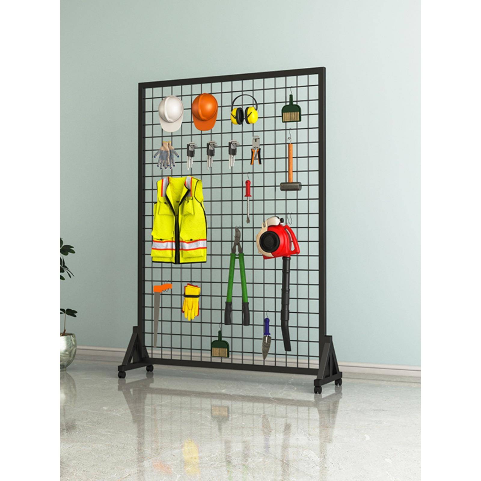 方格IHM网展示落地移画动货架铁丝网学架校益幼儿园书展作品饰品