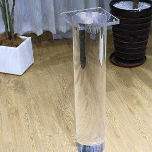 透制明亚克力柱桌腿定餐支架岛桌台支撑294腿圆柱型一字型书圆桌