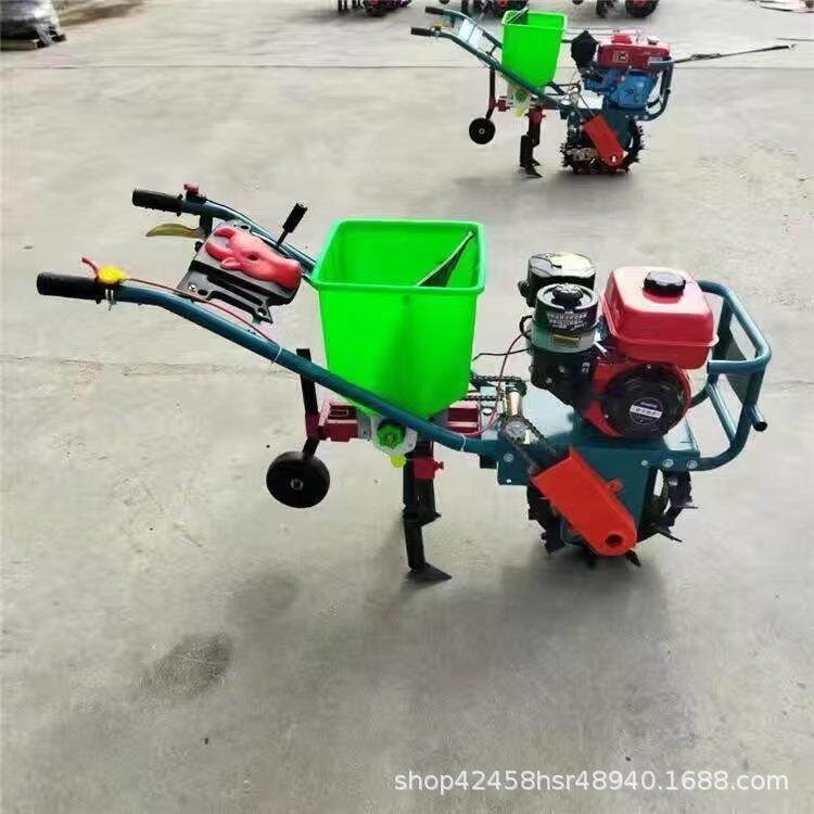 手推式汽玉油米播种机生米花大豆小麦施玉肥机链轨IJL式精播机