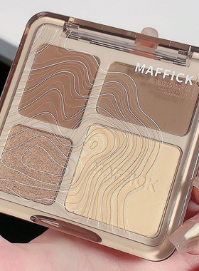 MAFFICK四色修容盘高光修容一体盘哑光提亮闪粉高光眼影修容盘