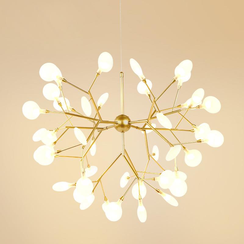 北欧萤火虫吊灯 后现代Led灯创意艺术个性叶子灯别墅餐厅客厅灯具