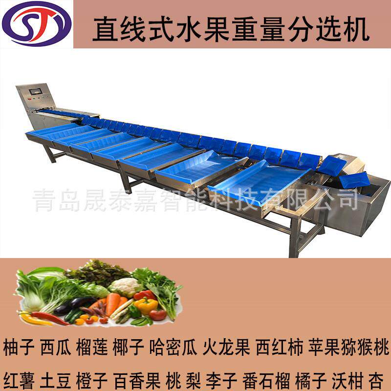 猪蹄全自动称重分选机 翅中鸡大腿重量多级分拣机可选上料分选机