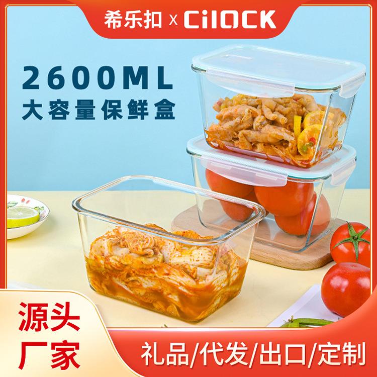 收纳盒泡菜储物微波烤箱加热冰箱冷冻密封保鲜盒耐热