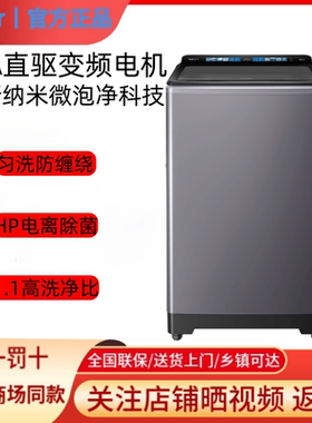 波轮洗衣机XQB100-BS618变频神童直驱全自动10公斤纳米微泡净电离