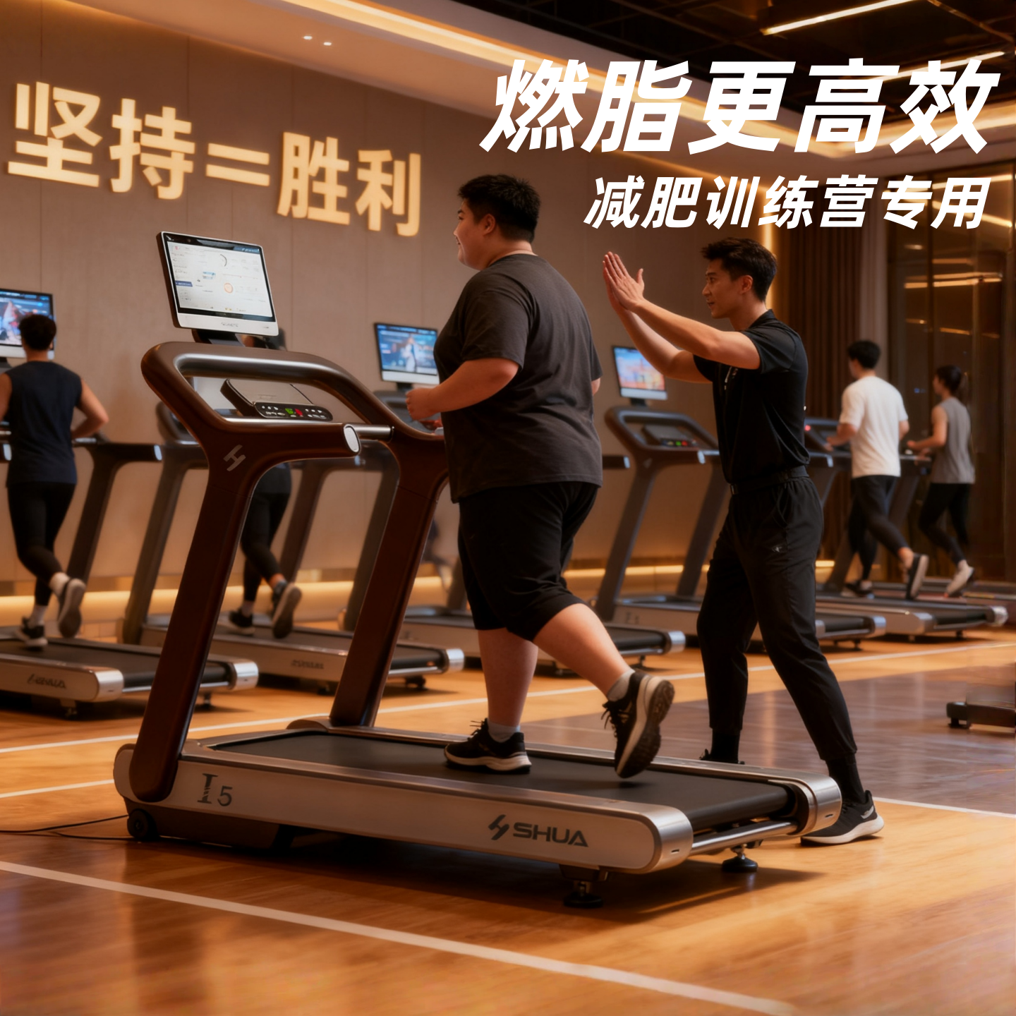 舒华I5燃脂跑步机2025新款减肥训练营有氧训练厅采购专用高效健身