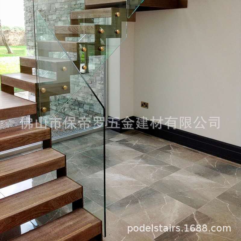 钢木楼梯玻璃楼梯护栏扶手家用别墅办公楼建筑工程装饰五金