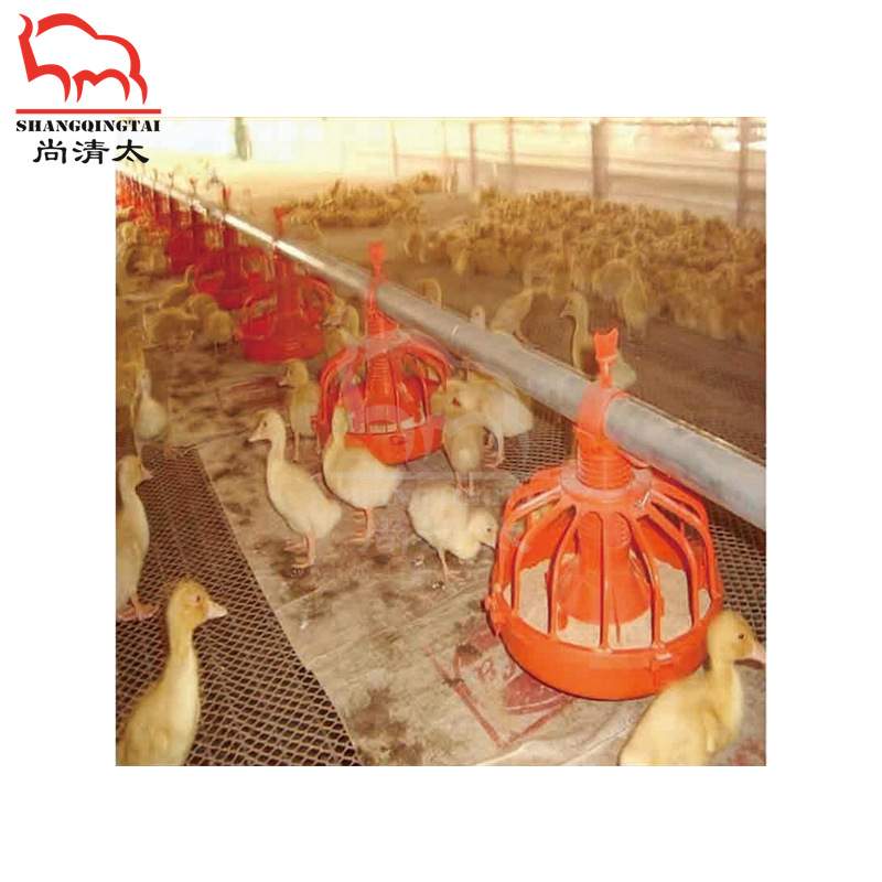 鸭用全自动喂料饮水碗系统 鸭子地养喂料系统 水线料线供给