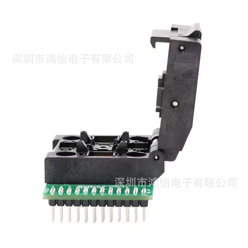 HMILUQFP48-0.5mm翻盖弹片烧录座iC51-0484-806 IC测试座