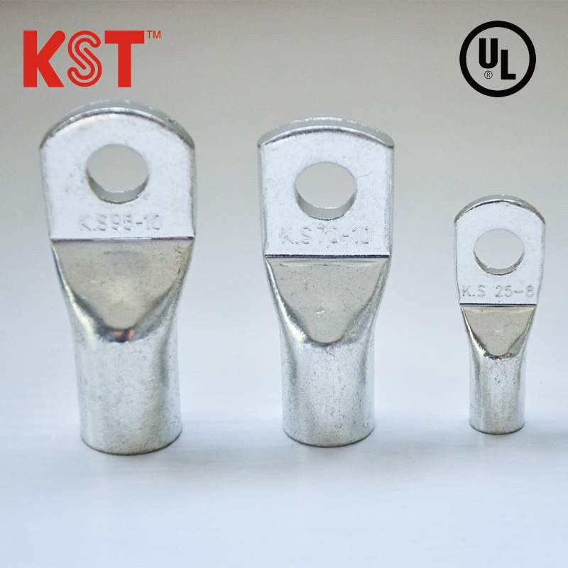 KST-TLK16-5/6/8/10/12全系列无窥口大电流镀锡紫铜冷压接线端子