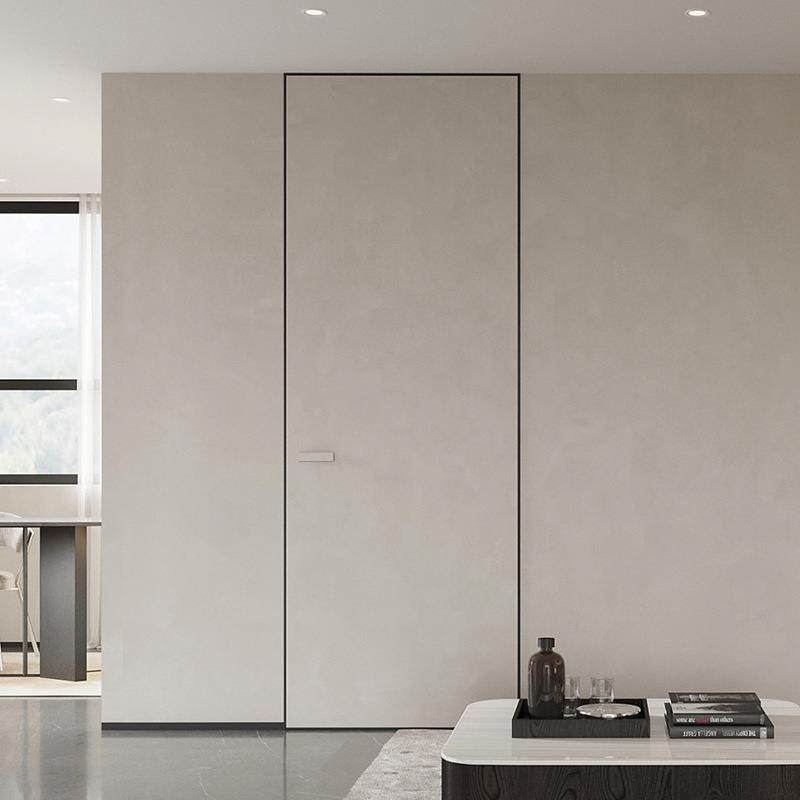 南京无边框门隐形门房间通顶定铝木生态简约卧室门极简