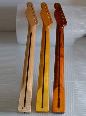 TL枫木琴柄 6.0 绿贝音点本色/微黄/擦红色 电吉他琴柄 双向调节