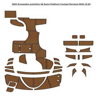 2003SunseekerPortofino46游艇船舶EVA柚木地板热销