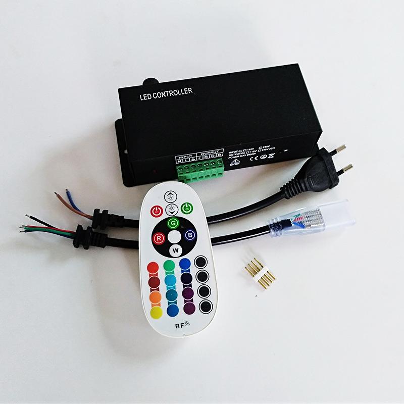 高压220V大功率2500W全彩灯带RGB控制器RF无线射频遥控LED控制器