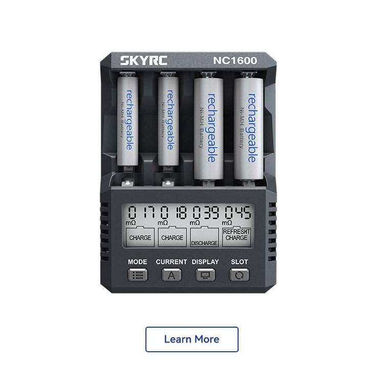 SKYRC NC1600 充电器 AA/AAA镍氢镍铬5号7号电池用带分析功能