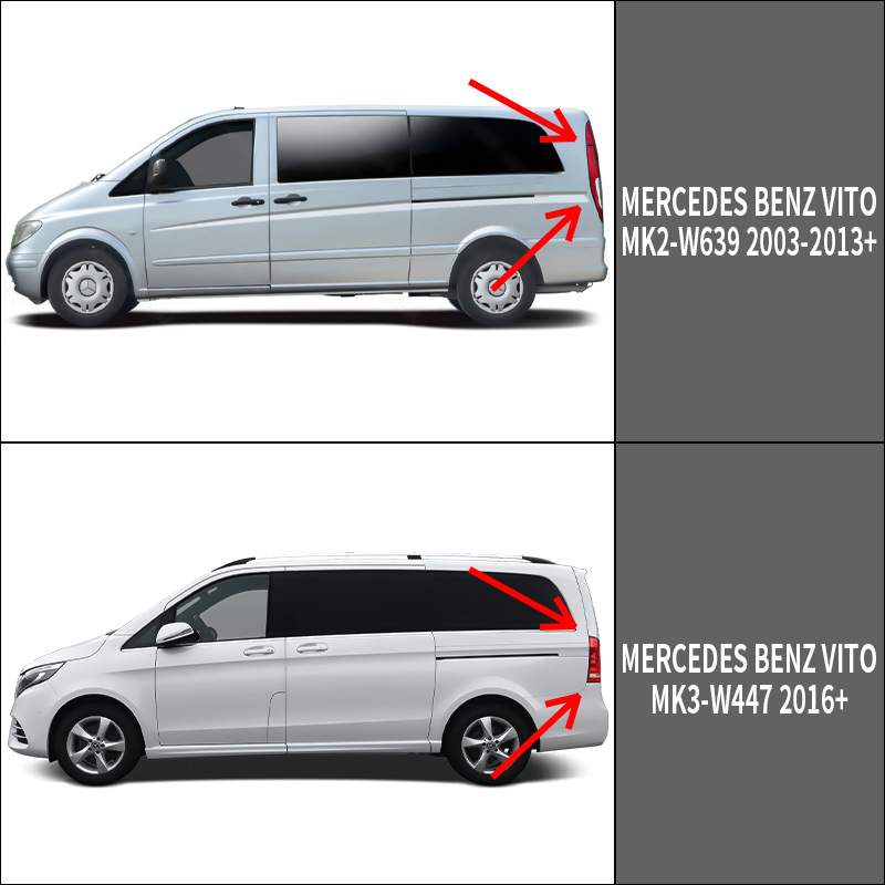 适用于奔驰Mercedes Benz VITO Window visor威霆晴雨挡雨扰流板