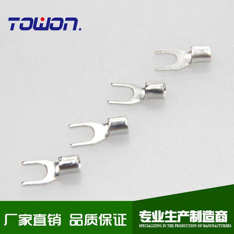 厂供冷压端子，叉形裸端头SNB1.25-3一包1000只