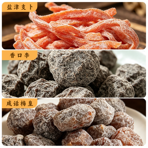 海威迩袋装蜜饯果脯水果干香口李咸杨梅皇盐津支卜解馋休闲零食