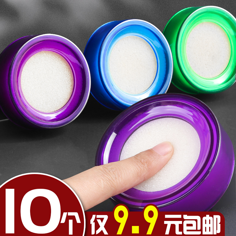 速发1会个湿手银数钱点钞点钱海绵沾水盒带盖蘸水盒查钱沾手器翻