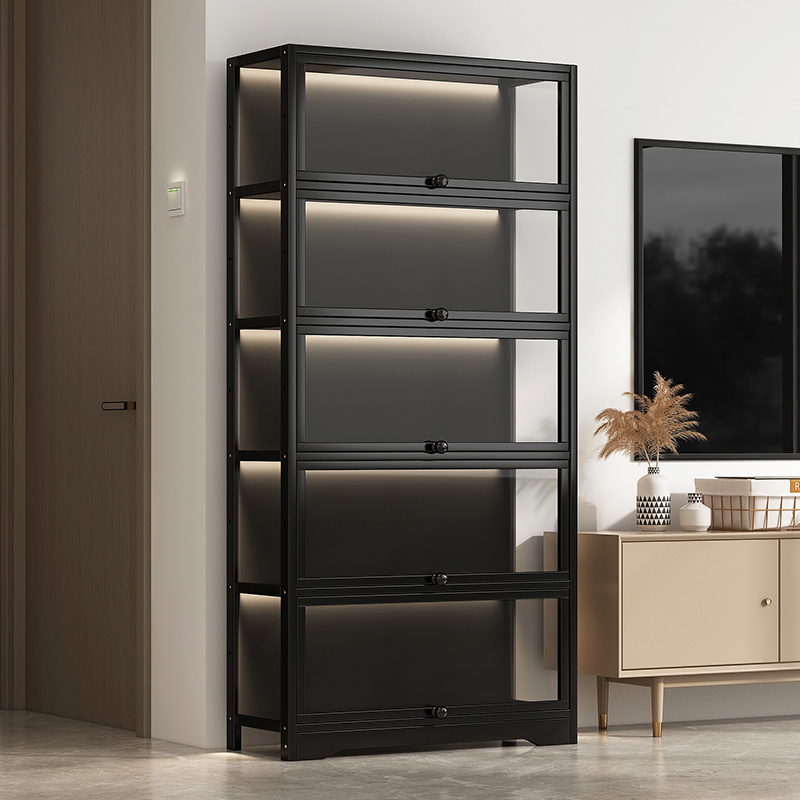 速发架透明模型玩具展示柜书用收纳柜书柜置物架适柜立架