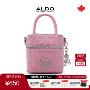 通勤清新甜美AHLS24B75 ALDOx芭比联名女士手提包亮粉色百搭时尚