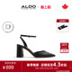 ALDO后空凉鞋 ASFS24B05 商务百搭女士粗高跟尖头一字带牛皮法式